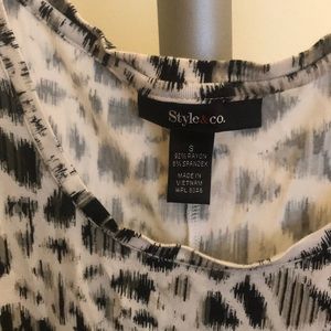 Printed black/white dress